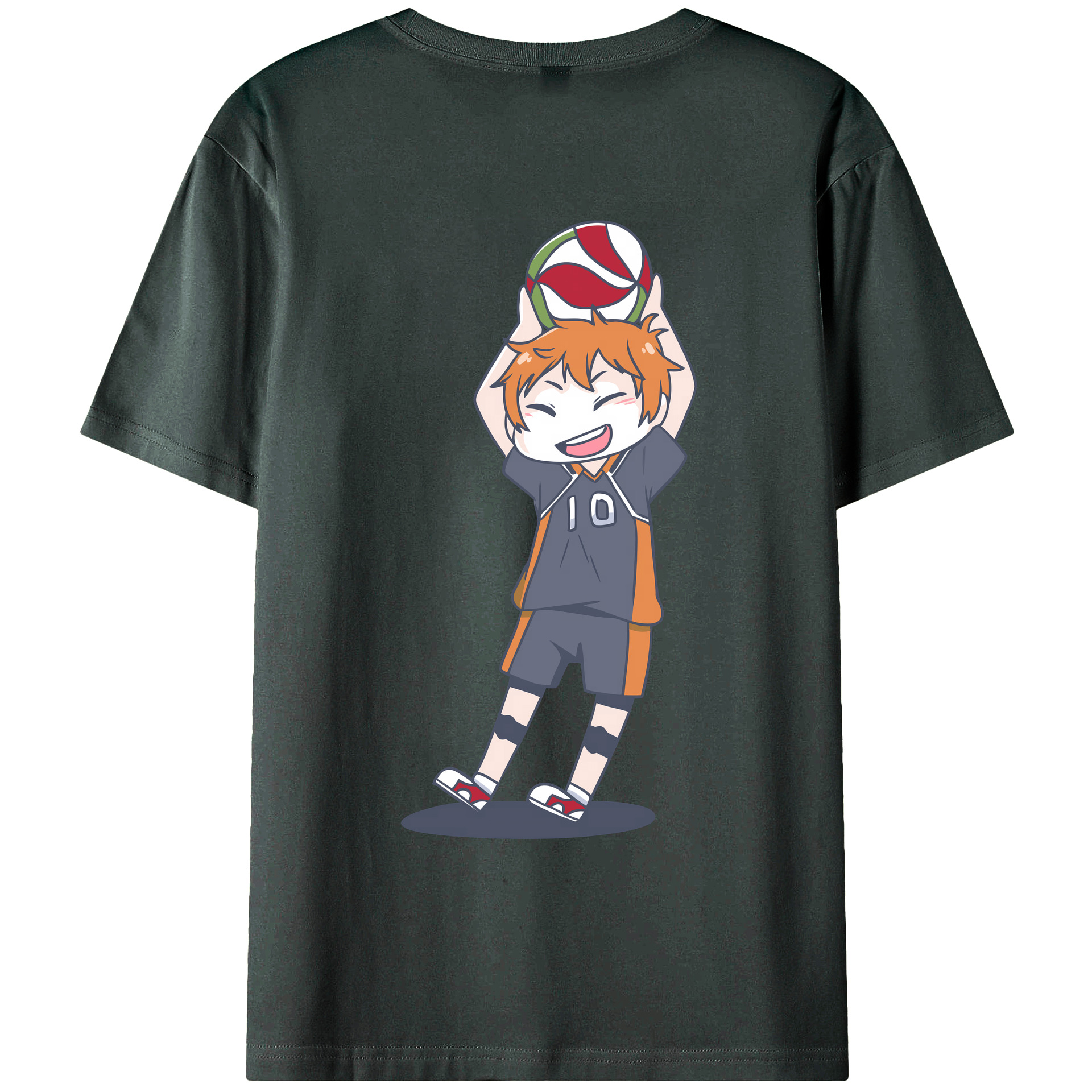 （画像用） ハイキュー!! Haikyu!! 綿100％ メンズ半袖Tシャツ（バックプリント） 通気性
